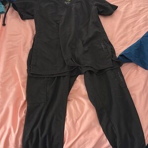 Black Scrub Set